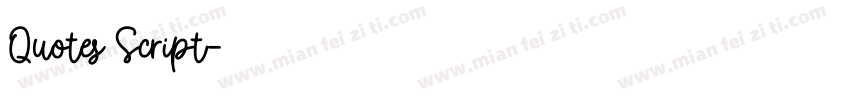 Quotes Script字体转换